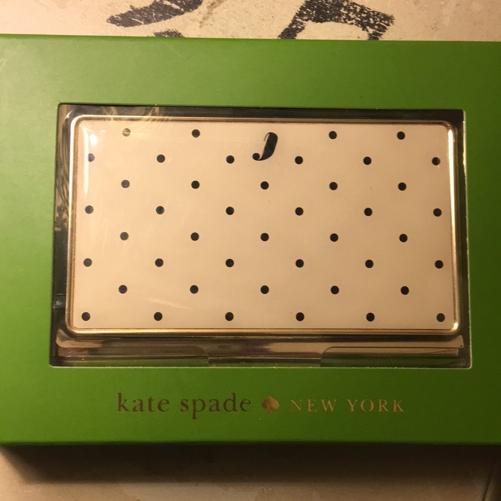 Kate Spade + Lenox Business Carr Holder “J”